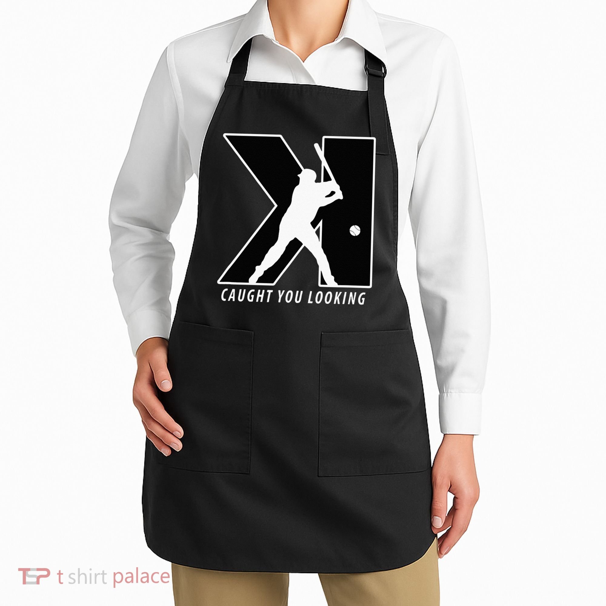 Funny Backwards K Strikeout Looking Baseball Pitching Apron