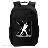 Funny Backwards K Strikeout Looking Baseball Pitching Backpack thumb 0