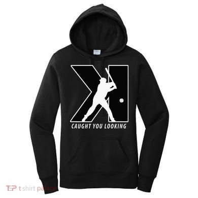 Funny Backwards K Strikeout Looking Baseball Pitching Women's Hoodie