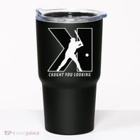 Funny Backwards K Strikeout Looking Baseball Pitching Tumbler thumb 0