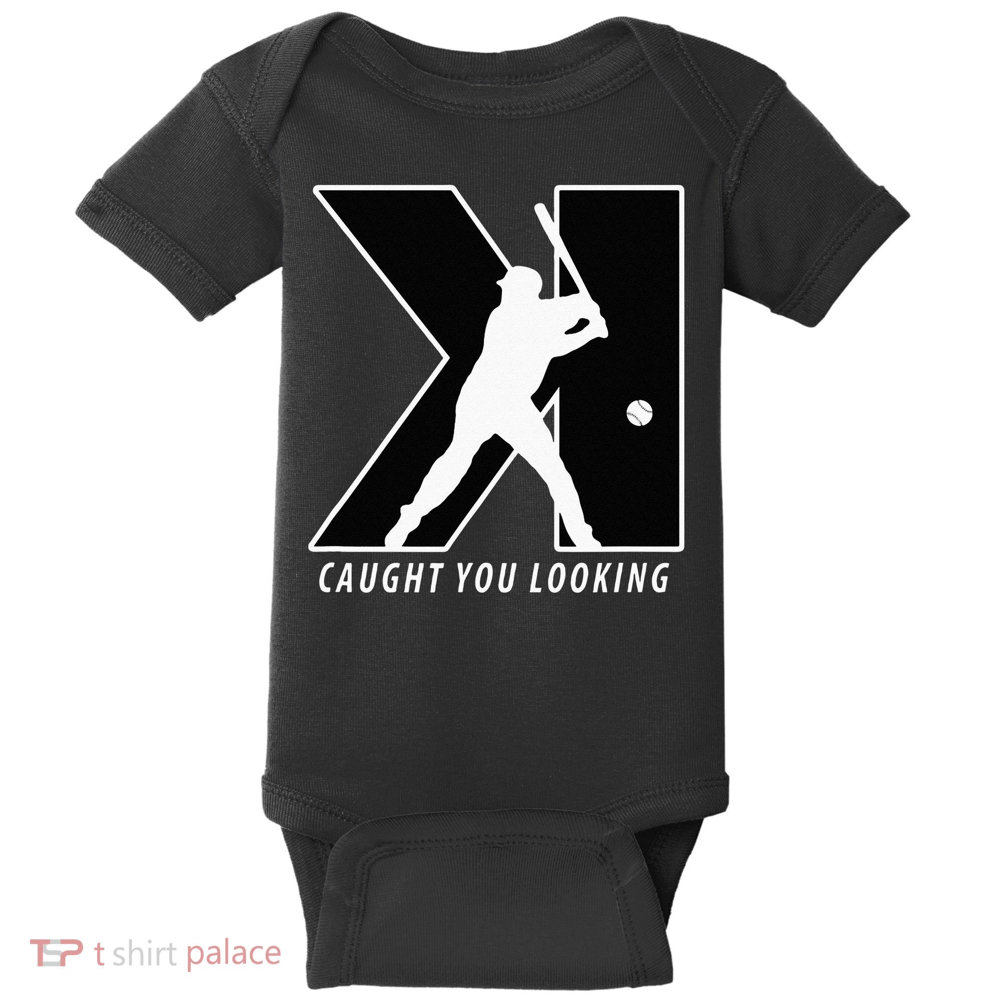 Funny Backwards K Strikeout Looking Baseball Pitching Baby Bodysuit