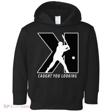 Funny Backwards K Strikeout Looking Baseball Pitching Toddler Hoodie