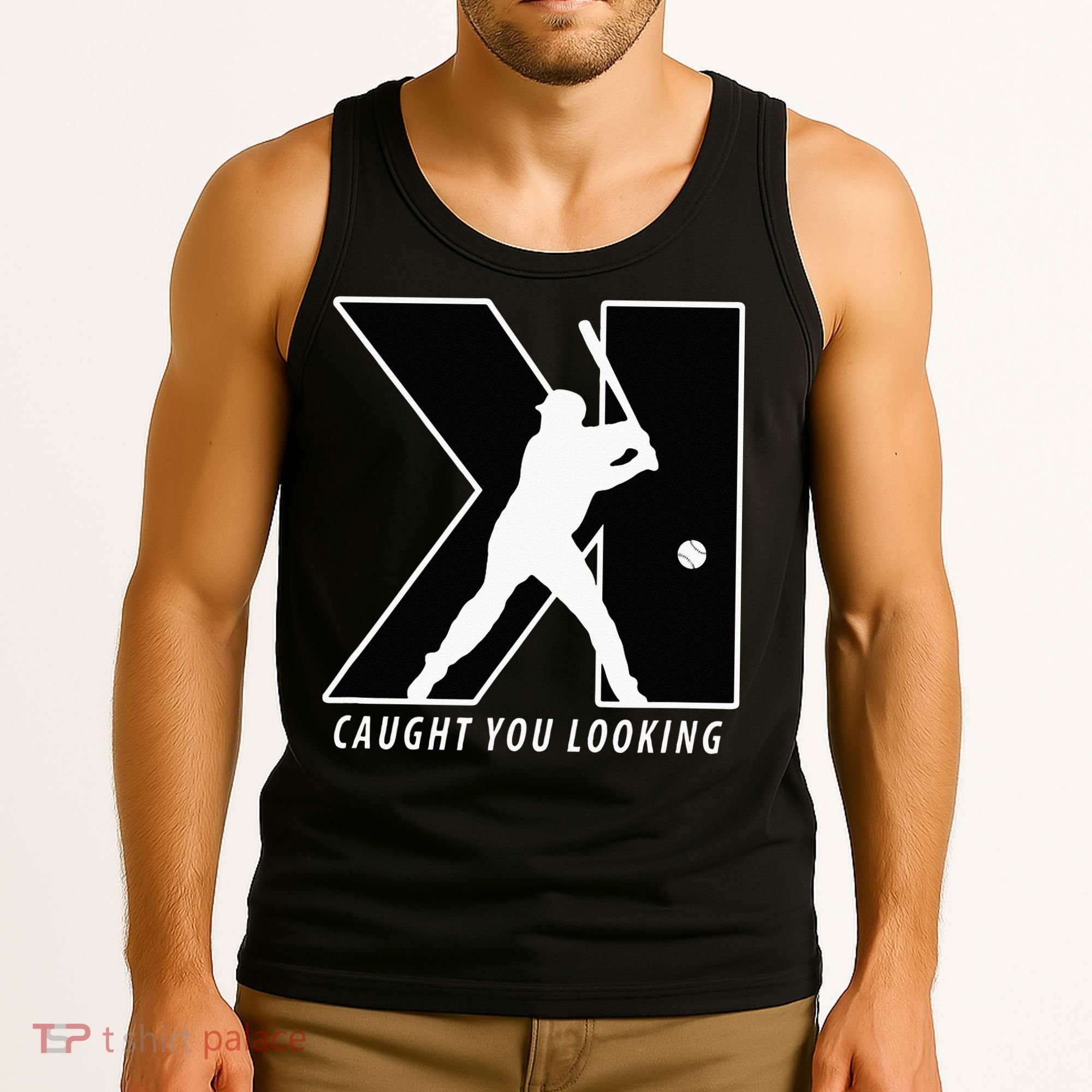 Funny Backwards K Strikeout Looking Baseball Pitching Tank Top