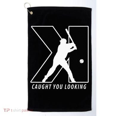Funny Backwards K Strikeout Looking Baseball Pitching Golf Towel