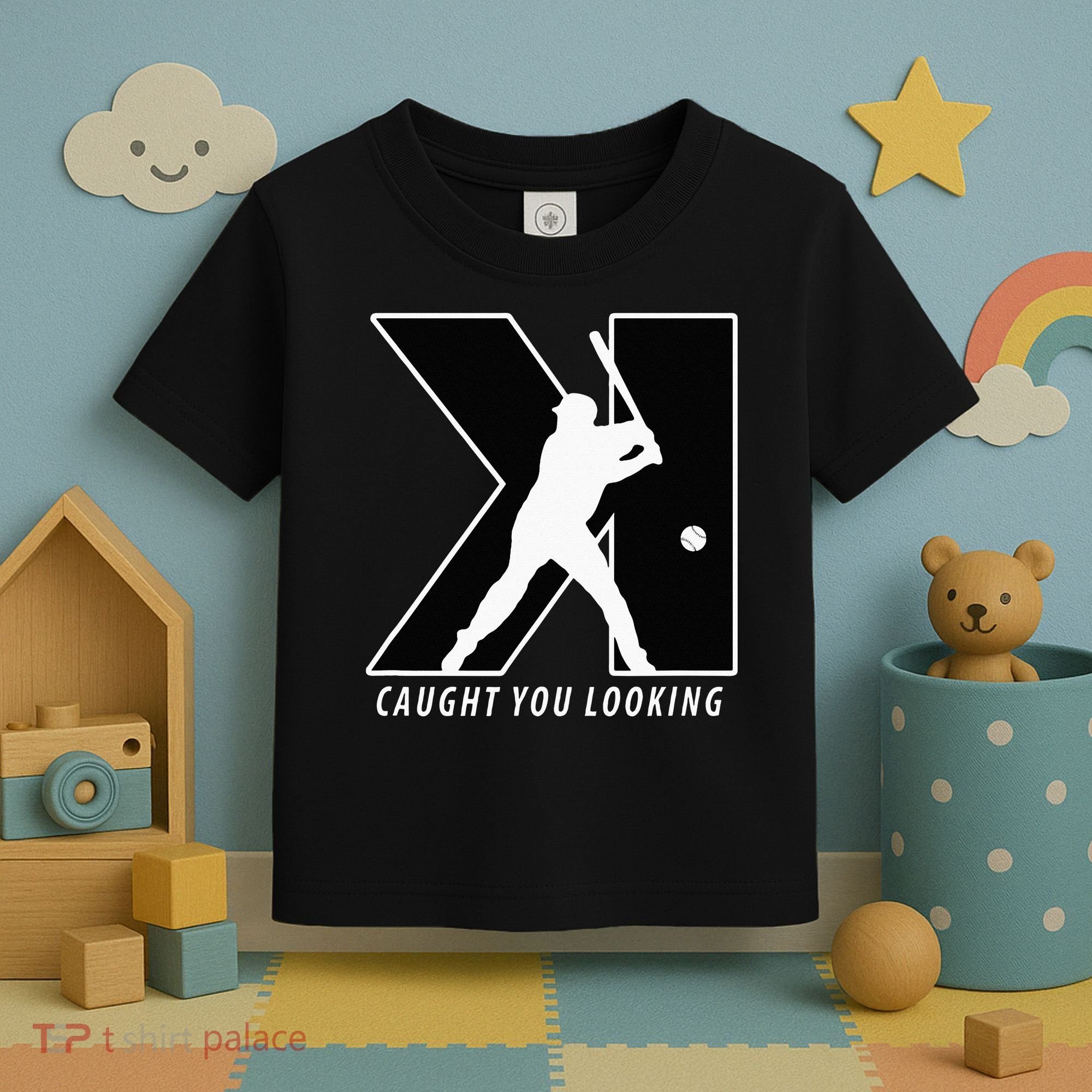 Funny Backwards K Strikeout Looking Baseball Pitching Toddler T-Shirt