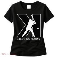 Funny Backwards K Strikeout Looking Baseball Pitching Women's T-Shirt thumb 0