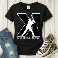 Funny Backwards K Strikeout Looking Baseball Pitching Women's T-Shirt thumb 3