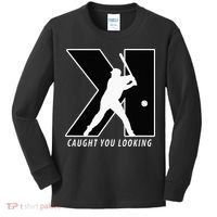 Funny Backwards K Strikeout Looking Baseball Pitching Kids Long Sleeve Shirt thumb 0