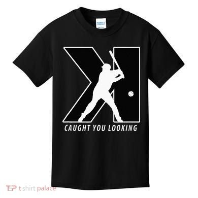 Funny Backwards K Strikeout Looking Baseball Pitching Kids T-Shirt