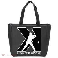 Funny Backwards K Strikeout Looking Baseball Pitching Tote Bag thumb 0
