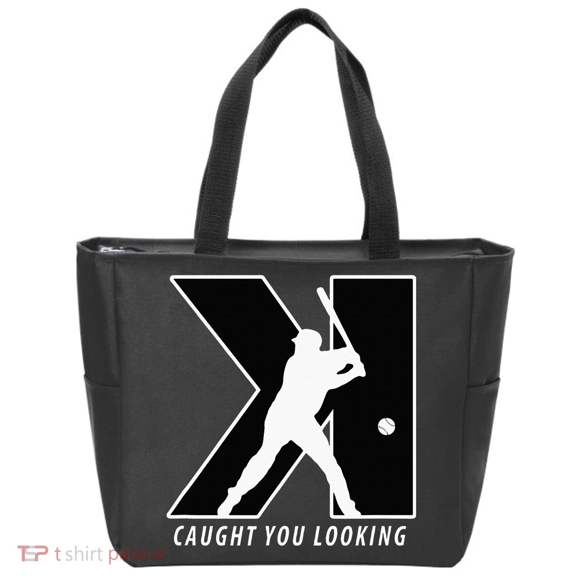 Funny Backwards K Strikeout Looking Baseball Pitching Tote Bag