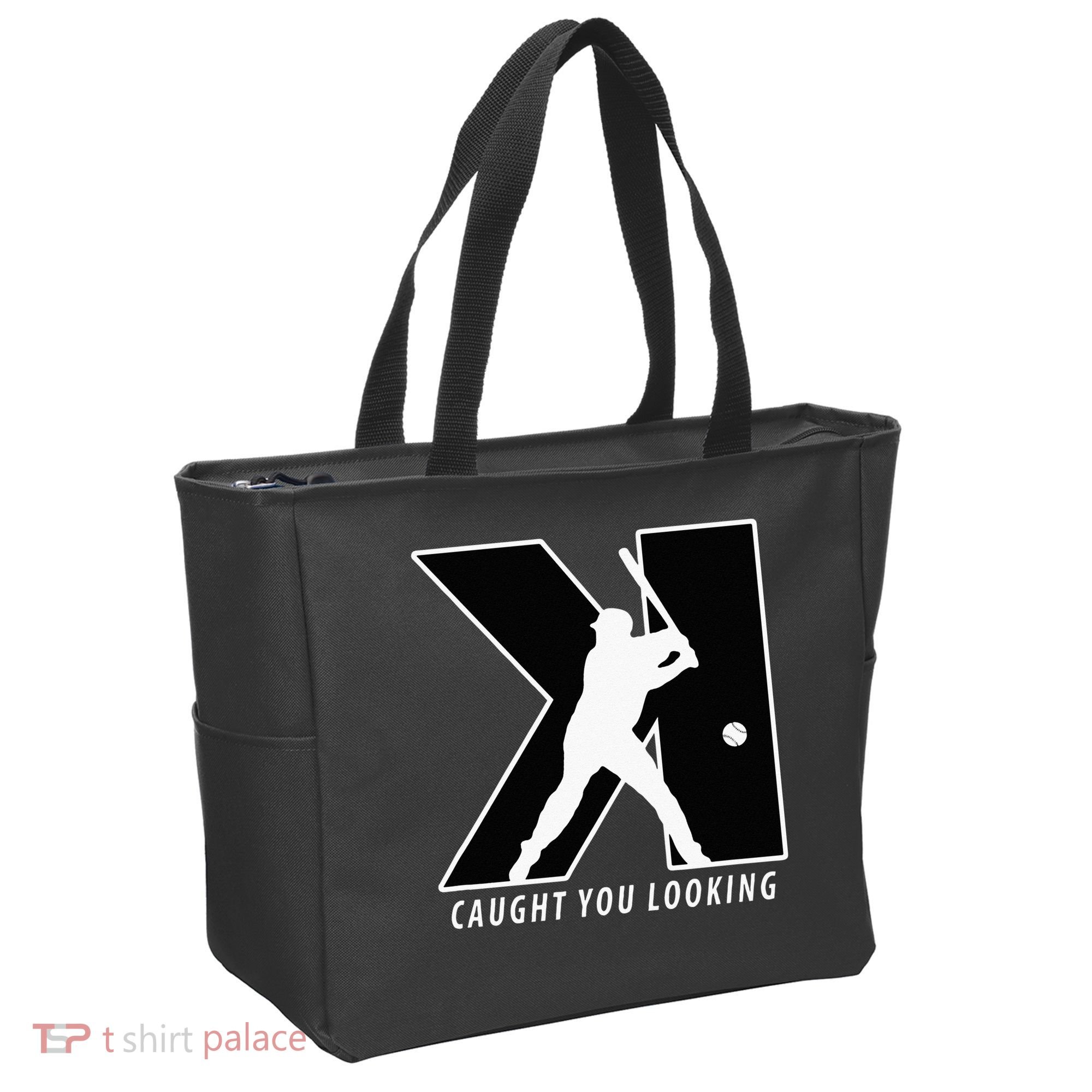 Funny Backwards K Strikeout Looking Baseball Pitching Tote Bag