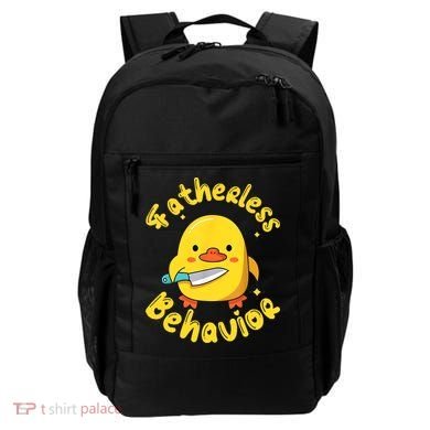 Fatherless Behavior Knife Duck Cute Design Backpack