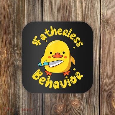 Fatherless Behavior Knife Duck Cute Design Coaster