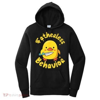 Fatherless Behavior Knife Duck Cute Design Women's Hoodie
