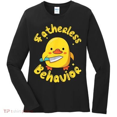 Fatherless Behavior Knife Duck Cute Design Women's Long Sleeve Shirt