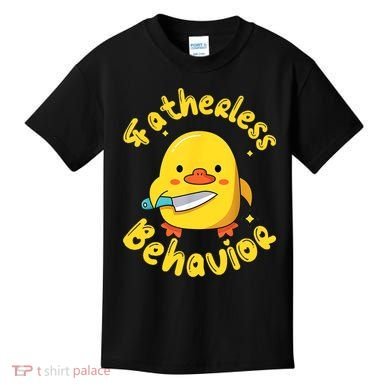 Fatherless Behavior Knife Duck Cute Design Kids T-Shirt