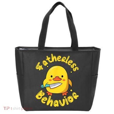 Fatherless Behavior Knife Duck Cute Design Tote Bag
