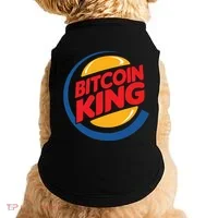 Funny Bitcoin King Logo Doggie Tank thumb 0