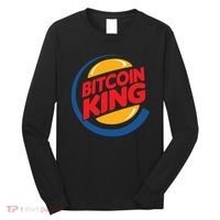 Funny Bitcoin King Logo Long Sleeve Shirt thumb 0