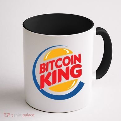 Funny Bitcoin King Logo Coffee Mug back
