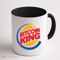 Funny Bitcoin King Logo Coffee Mug thumb 1
