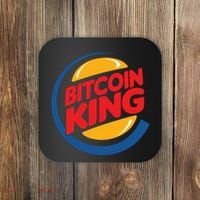 Funny Bitcoin King Logo Coaster thumb 0