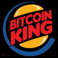 Funny Bitcoin King Logo Coaster thumb 2