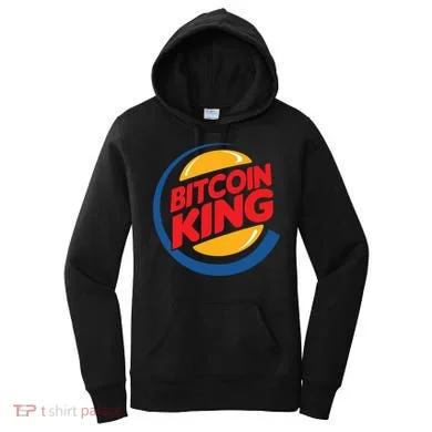 Funny Bitcoin King Logo Women's Hoodie