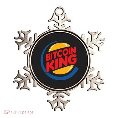 Funny Bitcoin King Logo Ornament