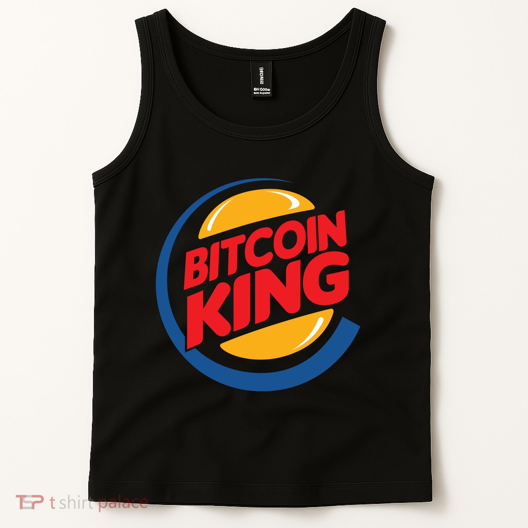 Funny Bitcoin King Logo Tank Top