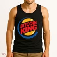 Funny Bitcoin King Logo Tank Top thumb 3