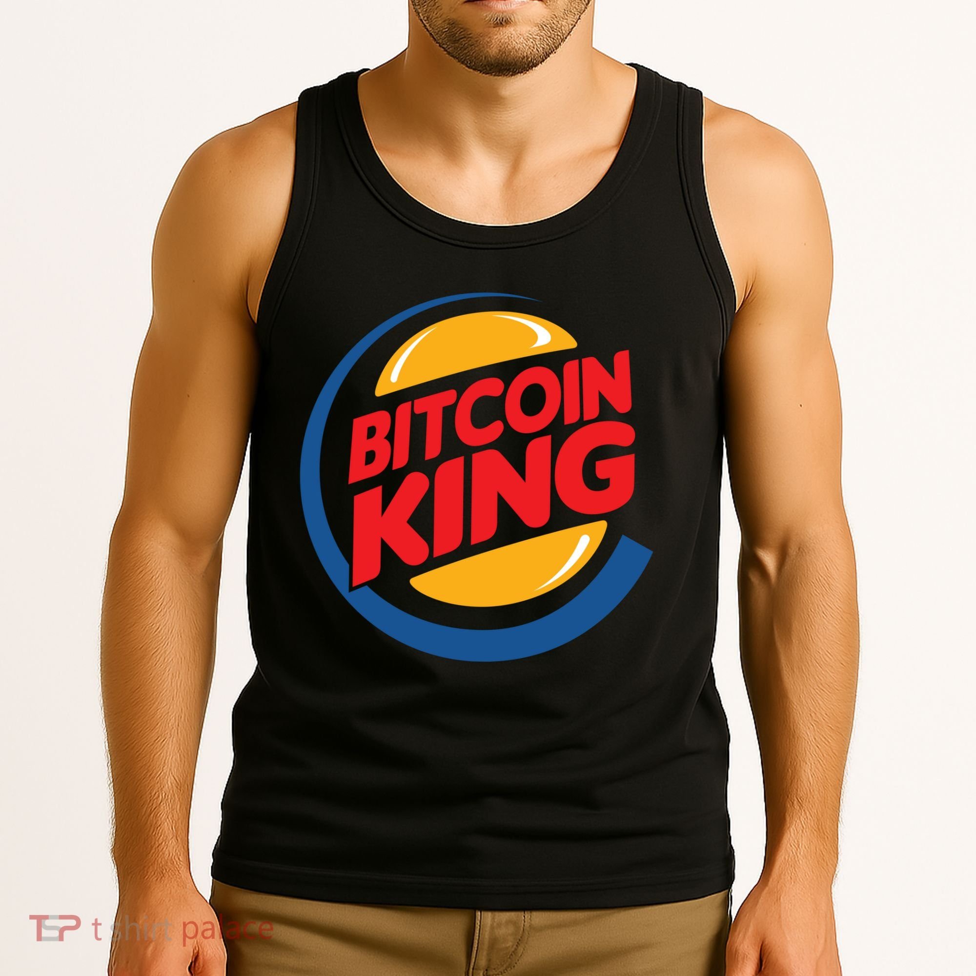 Funny Bitcoin King Logo Tank Top