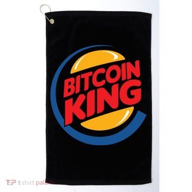 Funny Bitcoin King Logo Golf Towel