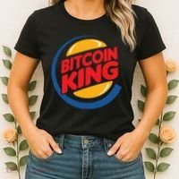 Funny Bitcoin King Logo Women's T-Shirt thumb 2