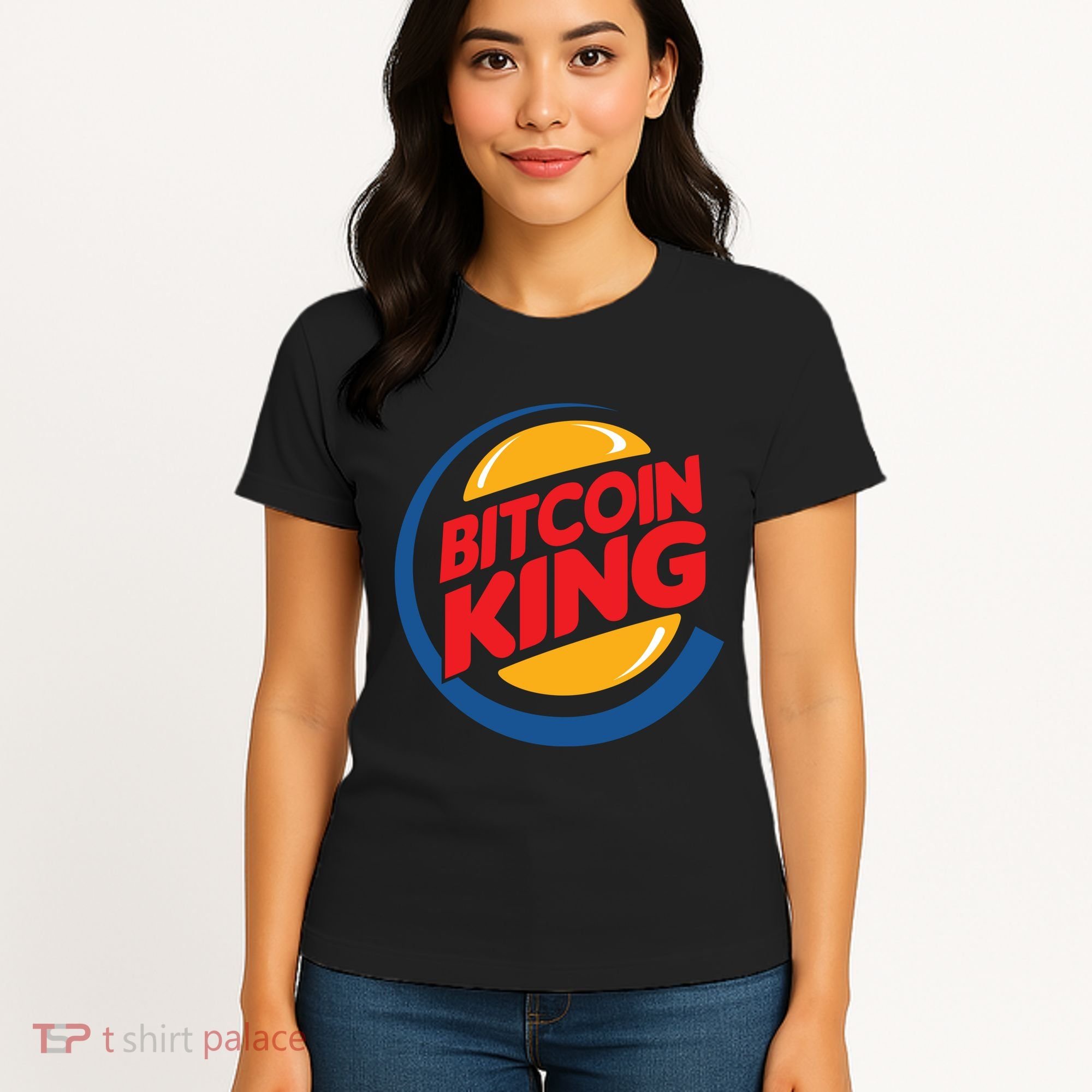 Funny Bitcoin King Logo Women's T-Shirt