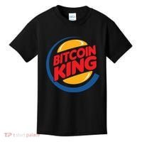 Funny Bitcoin King Logo Kids T-Shirt thumb 0
