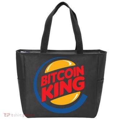Funny Bitcoin King Logo Tote Bag