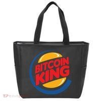 Funny Bitcoin King Logo Tote Bag thumb 0
