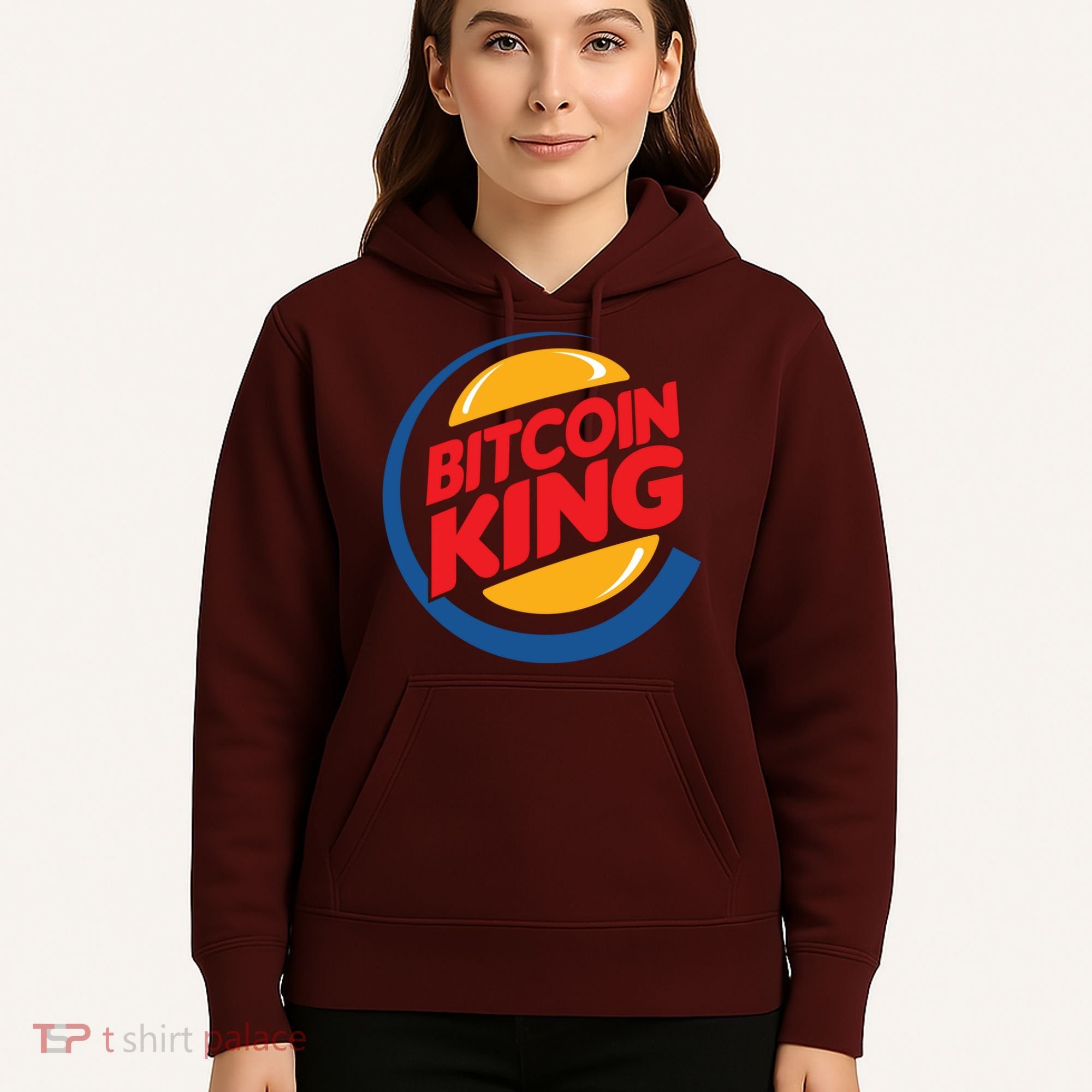 Funny Bitcoin King Logo Hoodie