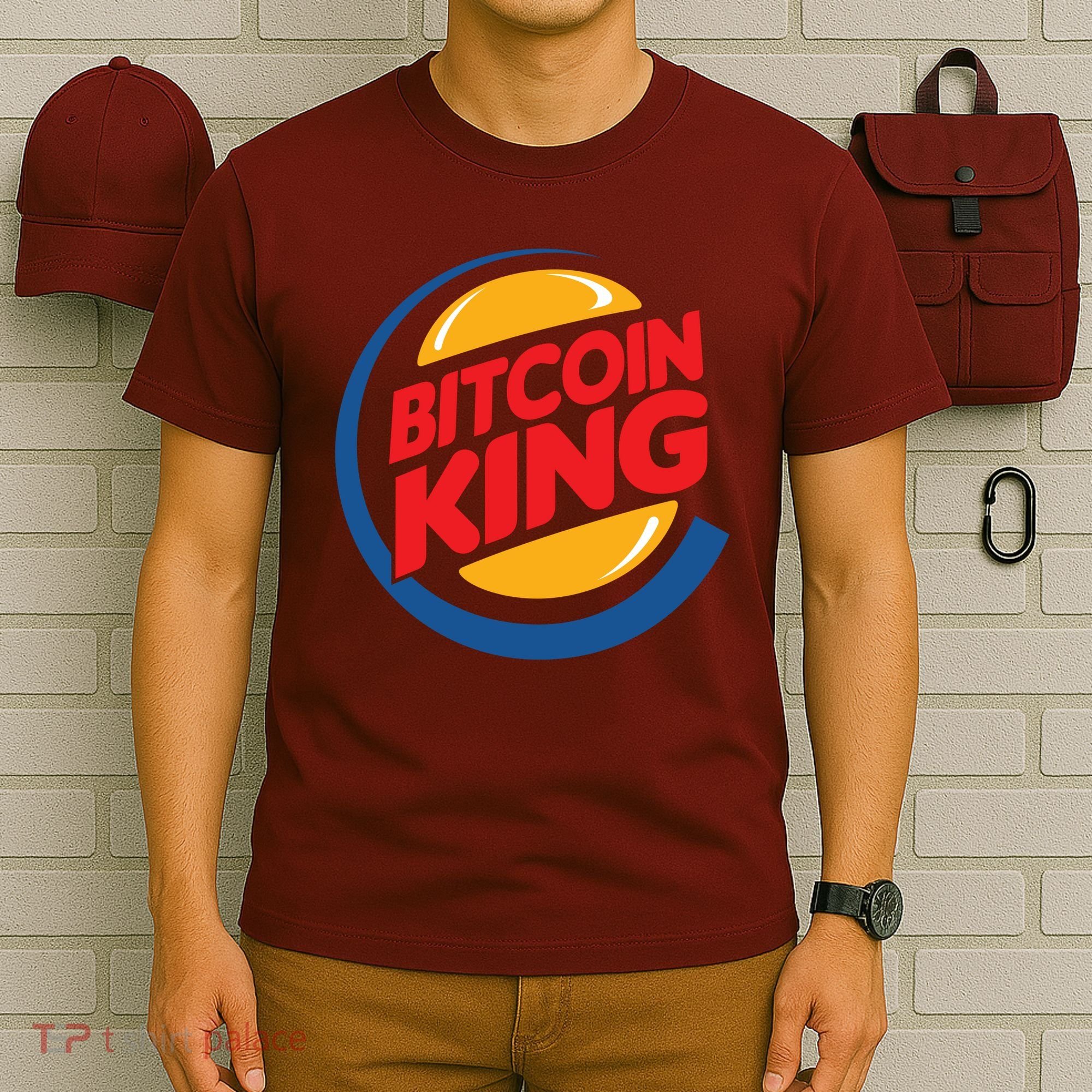 Funny Bitcoin King Logo T-Shirt
