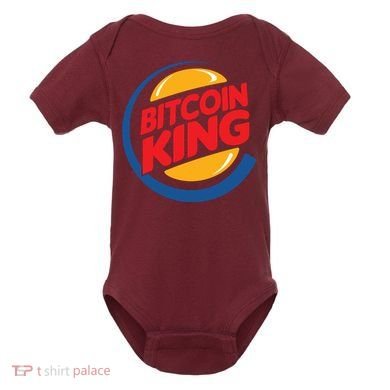 Funny Bitcoin King Logo Baby Bodysuit