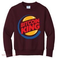 Funny Bitcoin King Logo Kids Sweatshirt thumb 0