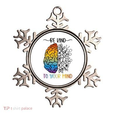 Floral Be Kind To Your Mind , Mental Health Quotes Ornament