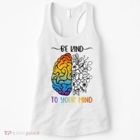 Floral Be Kind To Your Mind , Mental Health Quotes Women's Tank Top thumb 0