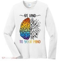 Floral Be Kind To Your Mind , Mental Health Quotes Women's Long Sleeve Shirt thumb 0