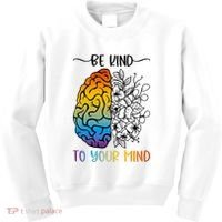 Floral Be Kind To Your Mind , Mental Health Quotes Kids Sweatshirt thumb 0
