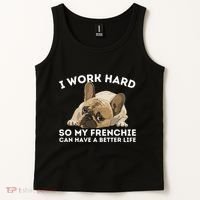 Frenchie Better Life Funny French Bulldog Dog Lover Tank Top thumb 2