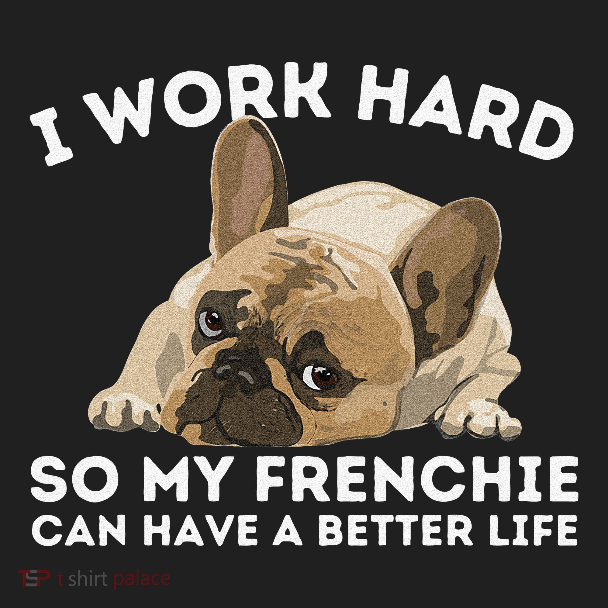 Frenchie Better Life Funny French Bulldog Dog Lover Golf Towel