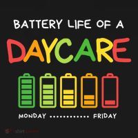 Funny Battery Life Of A Daycare Teacher Appreciation School Meaningful Gift Women's Hoodie thumb 2